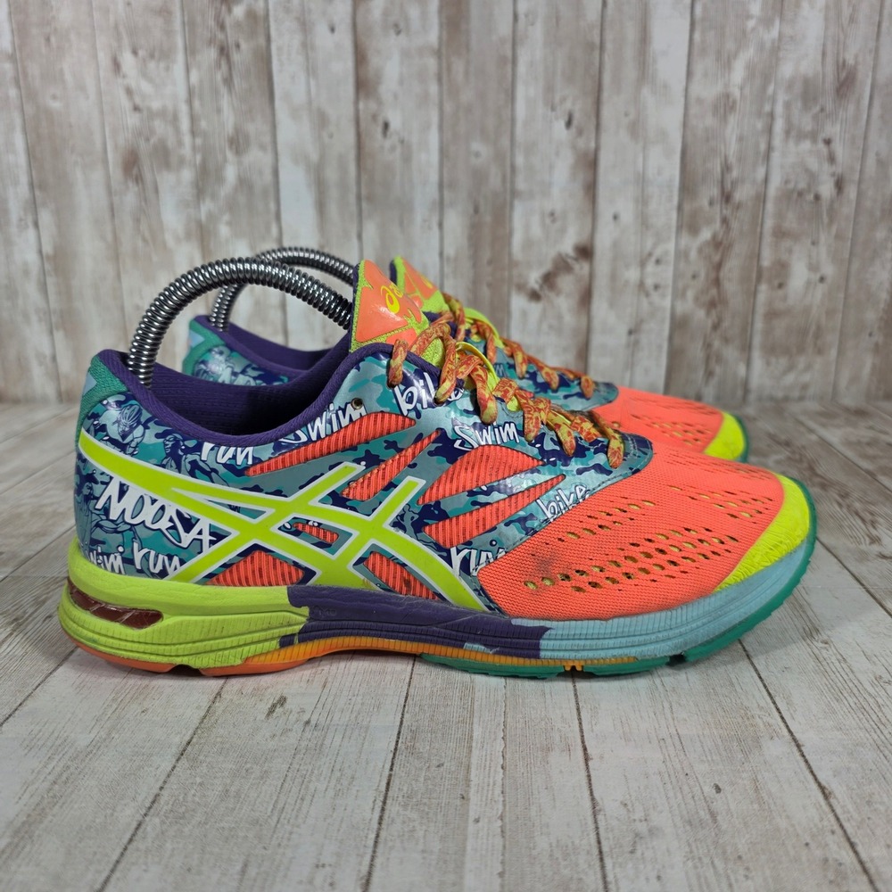 ASICS Gel Kayano 25 Women's Running Shoes Orange Green Purple T580N Size 8.5